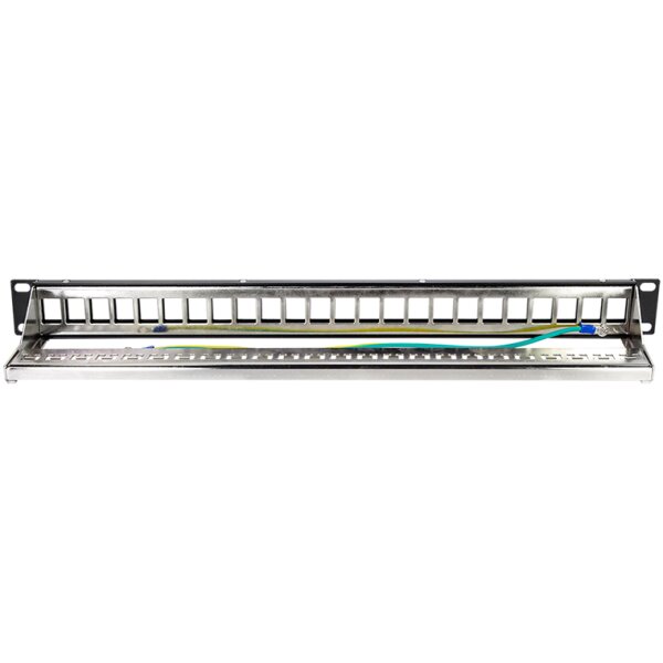 LogiLink Panneau de brassage 19 Keystone, 24 ports, noir