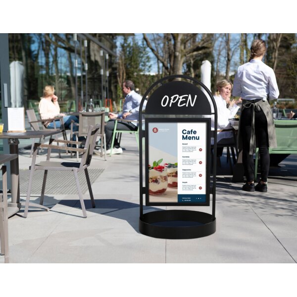 EUROPEL Panneau trottoir CITY SIGN, 1.500 x 760 x 760 mm