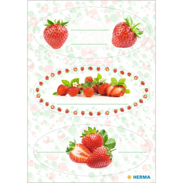 HERMA Étiquette de cuisine HOME Fraises, 76 x 35 mm