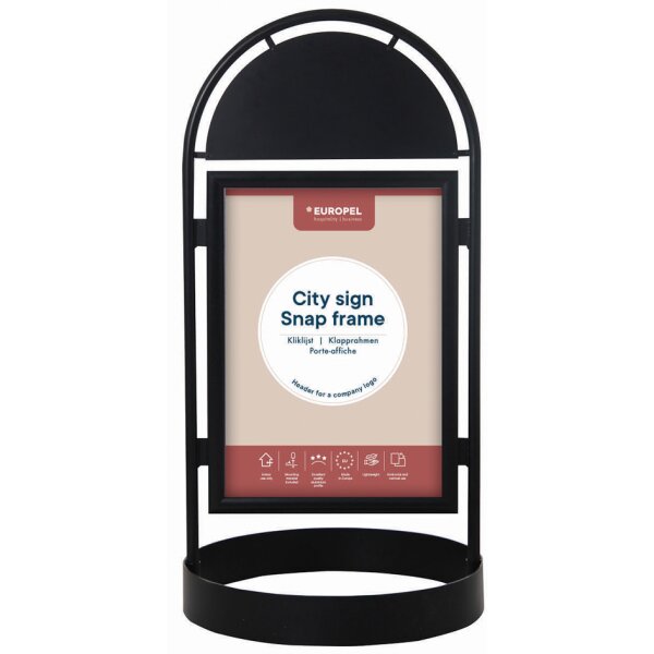 EUROPEL Panneau trottoir CITY SIGN, 1.300 x 670 x 670 mm