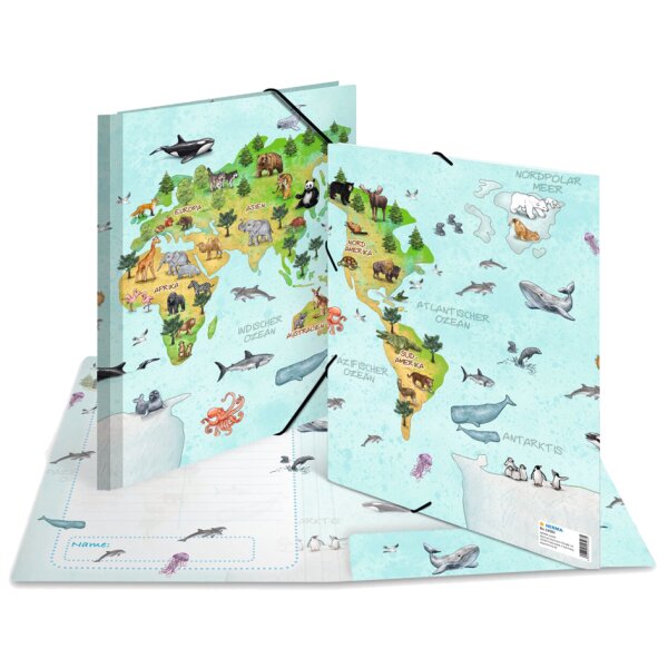 HERMA Chemise à élastiques animaux Prairie mellifère, A4