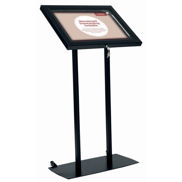 EUROPEL Vitrine pour menu, à pose libre, 2 x A4