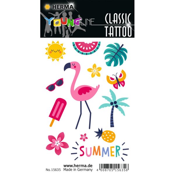 HERMA Tatouage CLASSIC Coeurs multicolores