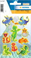HERMA Sticker MAGIC Dragons, en plastique, fluo