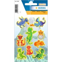 HERMA Sticker MAGIC Dragons, en plastique, fluo