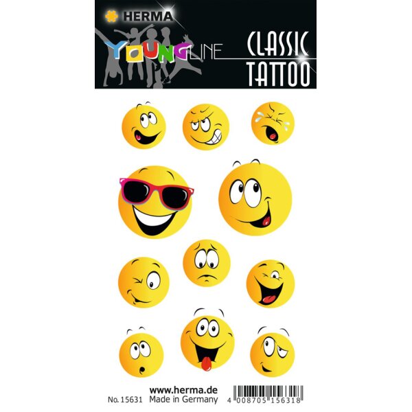 HERMA Tatouage CLASSIC Happy Face