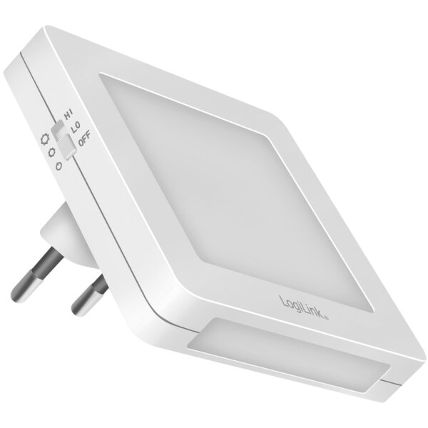 LogiLink LED-Orientierungslicht mit Dämmerungssensor, weiss
