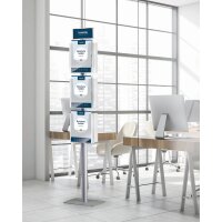 EUROPEL Prospekständer mit Fussplatte, DIN A4, 6...