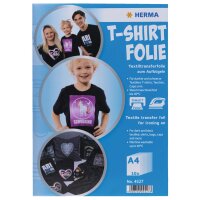 HERMA T-Shirt Transferfolie, DIN A4, helle Textilien, weiss