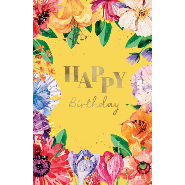 SUSY CARD Geburtstagskarte "Gerberakranz"