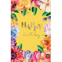 SUSY CARD Geburtstagskarte "Gerberakranz"