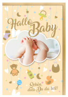 SUSY CARD Geburtskarte Babyfüsse-Wolke