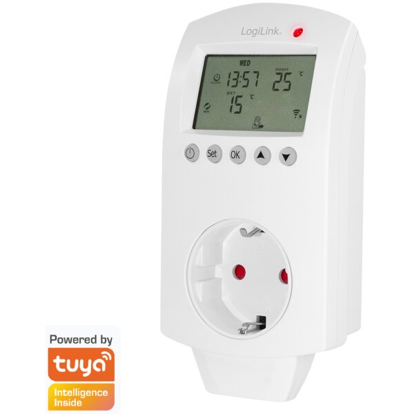 LogiLink Wi-Fi Smart Thermostat-Adapterstecker, 1-fach, weiss