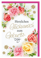 SUSY CARD Geburtstagskarte "Rosen-Ecken"