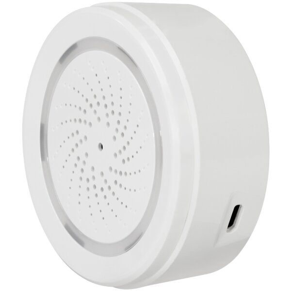 LogiLink Sirène dalarme Smart Wi-Fi, 90 dB, blanc