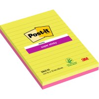 Post-it Bloc-note super sticky notes, 125 x 200 mm,...