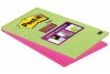 POST-IT Block Super Sticky 125x200mm 5845-SSEU grün pink, 2x45 Blatt, liniert
