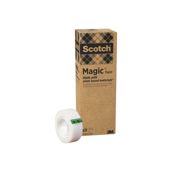 SCOTCH Magic Tape 19mmx33m 900-9 transparent 9 rouleaux