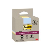 POST-IT SuperSticky Notes 76x76mm 654 RSSCOL 3+1F...