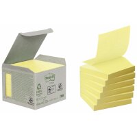 Post-it Haftnotizen Recycling z-notes, 76 x 76 m, gelb