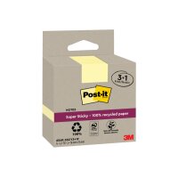 POST-IT SuperSticky Notes 76x76mm 654 RSSCY 3+1F...