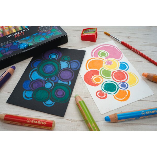 STABILO Farbstifte woody 3in1 880/6-1-20 ARTY 6 Stück
