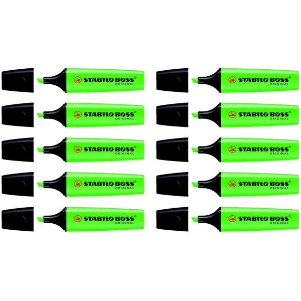STABILO Boss Marker Original 2-5mm 70/33-10 vert 10 pcs.
