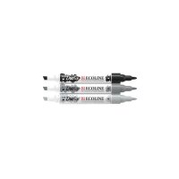 TALENS Ecoline Duotip Set 11609902 schwarz-grau 3 Stück