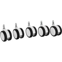 TOPSTAR Hartbodenrollen 6990W 5 Stück, weiss