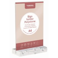 EUROPEL Porte-visuel, A4 portrait, polystone, blanc