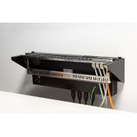 LogiLink 19" Wand- Untertischhalterung, 4 HE, schwarz