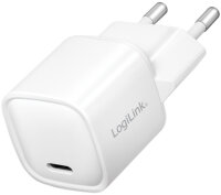 LogiLink Adaptateur de prise USB, 1x USB-C PD, 20 W, blanc