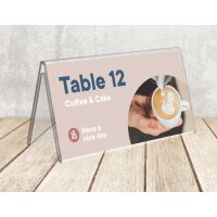 EUROPEL Tisch-Namensschild, 210 x 100 mm, Dach-Form