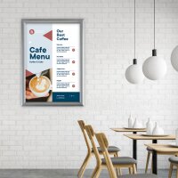 EUROPEL Plakatrahmen Premium, DIN A3, 25 mm, silber eloxiert