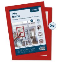 EUROPEL Cadre magnétique INFO FRAME, A5, rouge