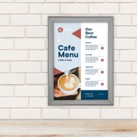 EUROPEL Cadre porte-affiche premium, A3, 20 mm, argent