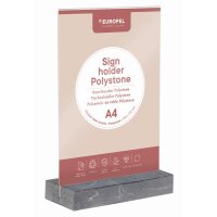 EUROPEL Tischaufsteller, DIN A5 hoch, Polystone weiss