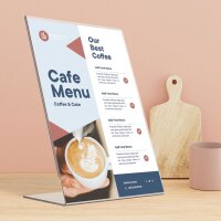 EUROPEL Porte-visuel acrylique, A5 portrait, incliné