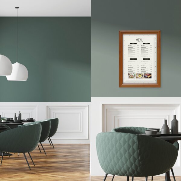 EUROPEL Cadre porte-affiche premium, A3, 25 mm, aspect bois