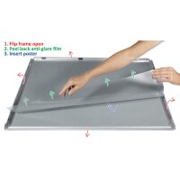 EUROPEL Plakatrahmen Premium, DIN A0, 25 mm, silber eloxiert