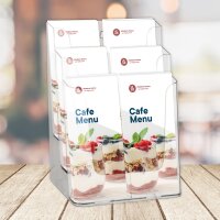 EUROPEL Tisch-Prospekthalter, 1 3 DIN A4, 2 Fächer,...