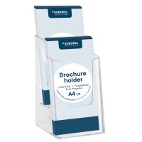 EUROPEL Porte-brochures, 1/3 A4 portrait, transparent