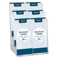 EUROPEL Porte-brochures, 1/3 A4 portrait, transparent