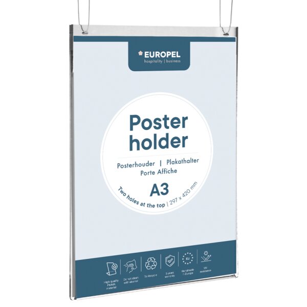 EUROPEL Plakathalter, DIN A3 hoch, transparent