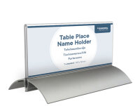 EUROPEL Porte-nom de table, 61 x 210 mm, socle aluminium