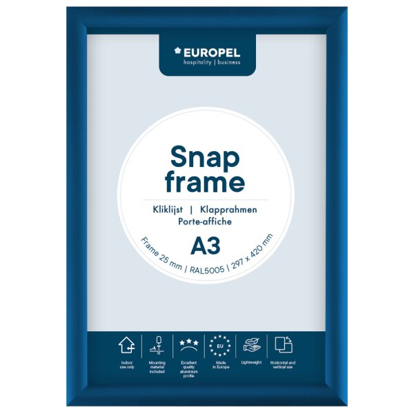 EUROPEL Cadre porte-affiche premium, A3, 25 mm, rouge