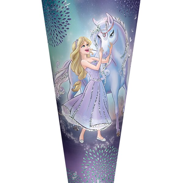 ROTH Schultüte "Königin im Eis", rund, 700 mm, mit Effekt