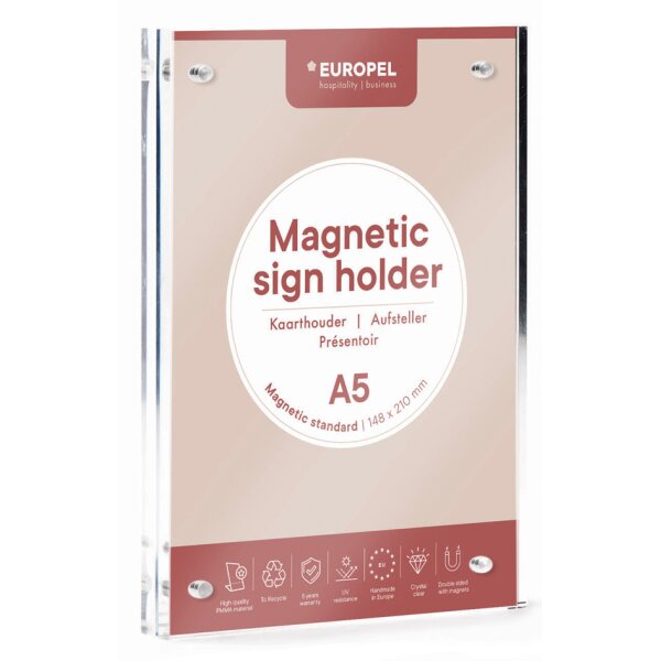 EUROPEL Porte-visuel LUXE, A6 portrait, droit