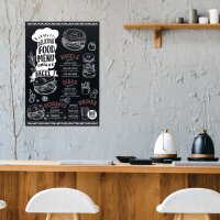 EUROPEL Kreidetafel ohne Rahmen, 500 x 700 mm, schwarz