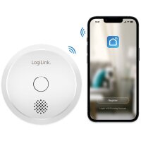 LogiLink Détecteur de fumée Smart Wi-Fi, blanc